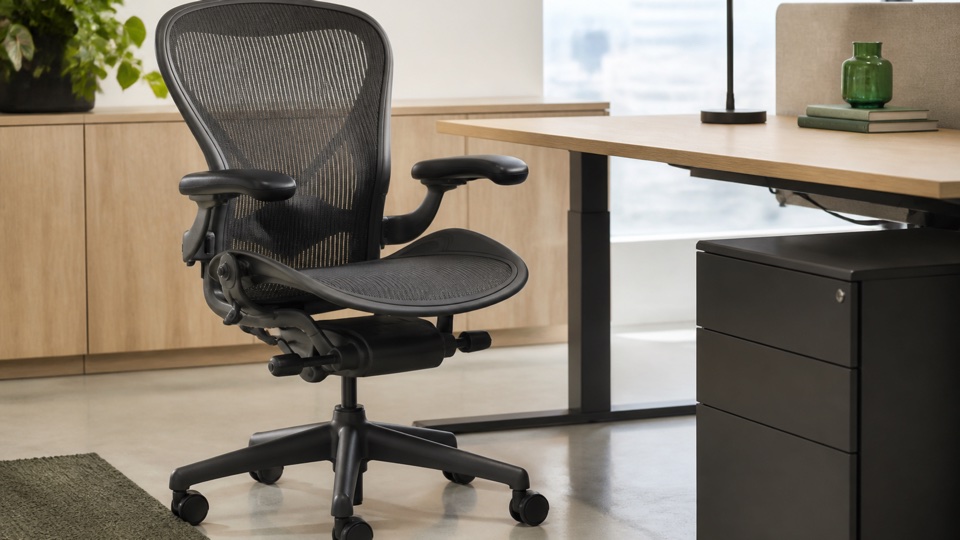 Detailed view of professional office seating