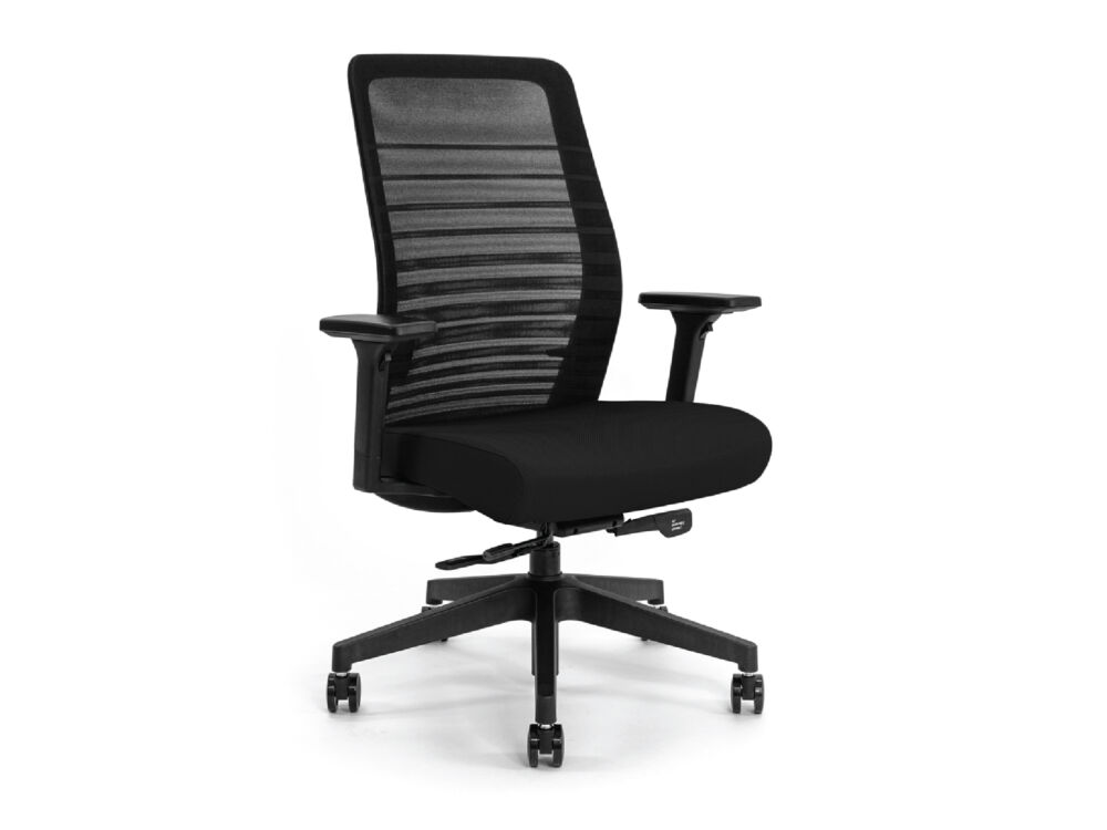 Ventus task chair with mesh back and five-star base.